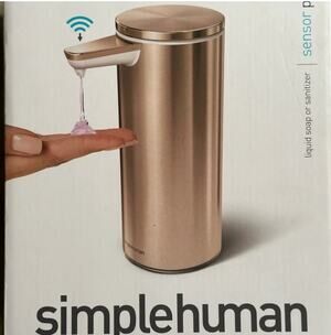 Simplehuman 9oz Touch-Free Rechargeable Sensor Soap Pump Dispenser Rose Gold FUC